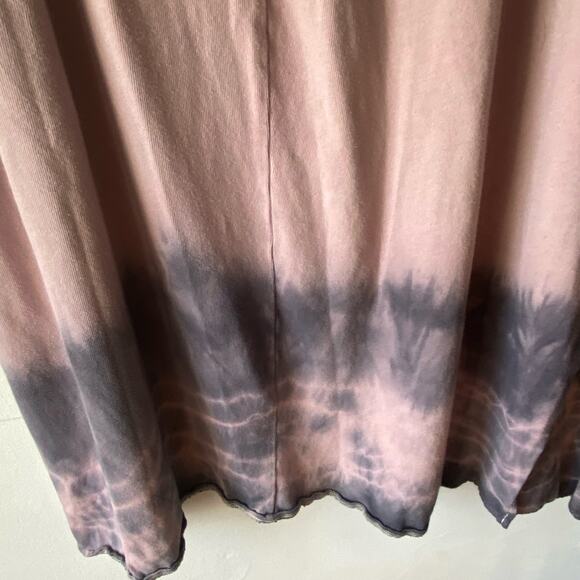 Free People Purple Tye Dye Midi Dress‎ SZ S Oversized Cotton Boho Hippie Witchy - Picture 5 of 7